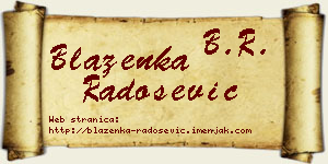 Blaženka Radošević vizit kartica
